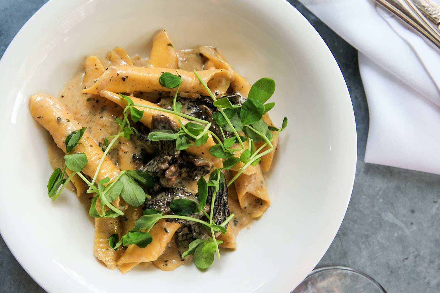 Pasta With Morels And Peas Recipe